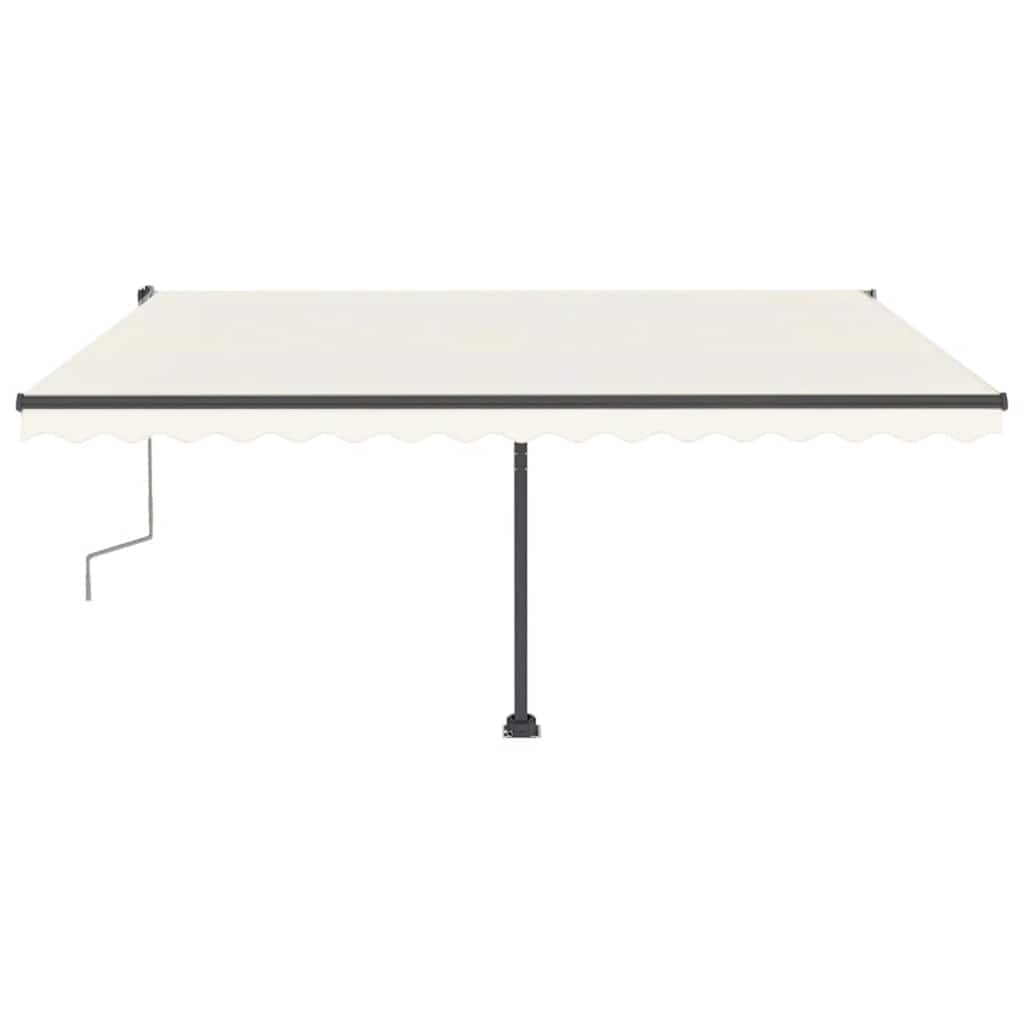 Copertină autonomă retractabilă manual, crem, 400x300 cm GartenMobel Dekor