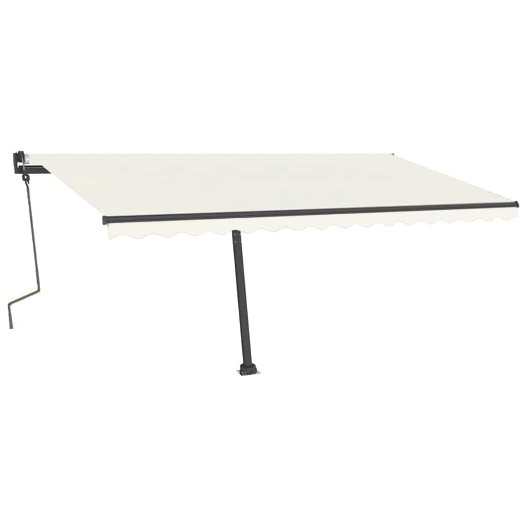 Copertină autonomă retractabilă manual, crem, 400x300 cm GartenMobel Dekor