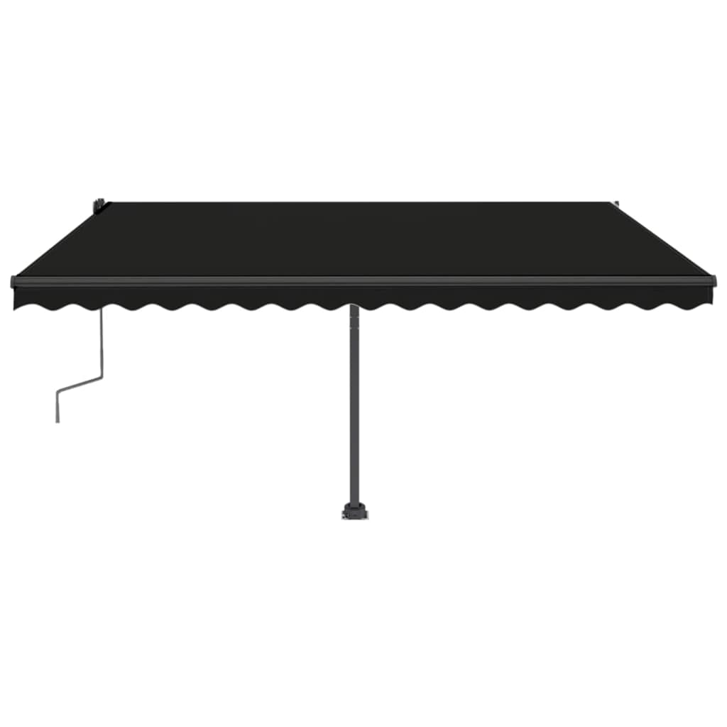 Copertină autonomă retractabilă manual, antracit, 400x350 cm GartenMobel Dekor