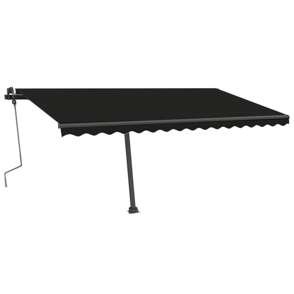 Copertină autonomă retractabilă manual, antracit, 400x350 cm GartenMobel Dekor