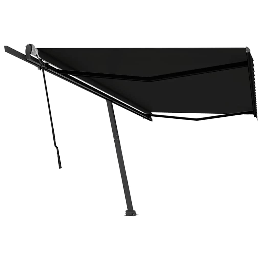 Copertină autonomă retractabilă manual, antracit, 500x300 cm GartenMobel Dekor