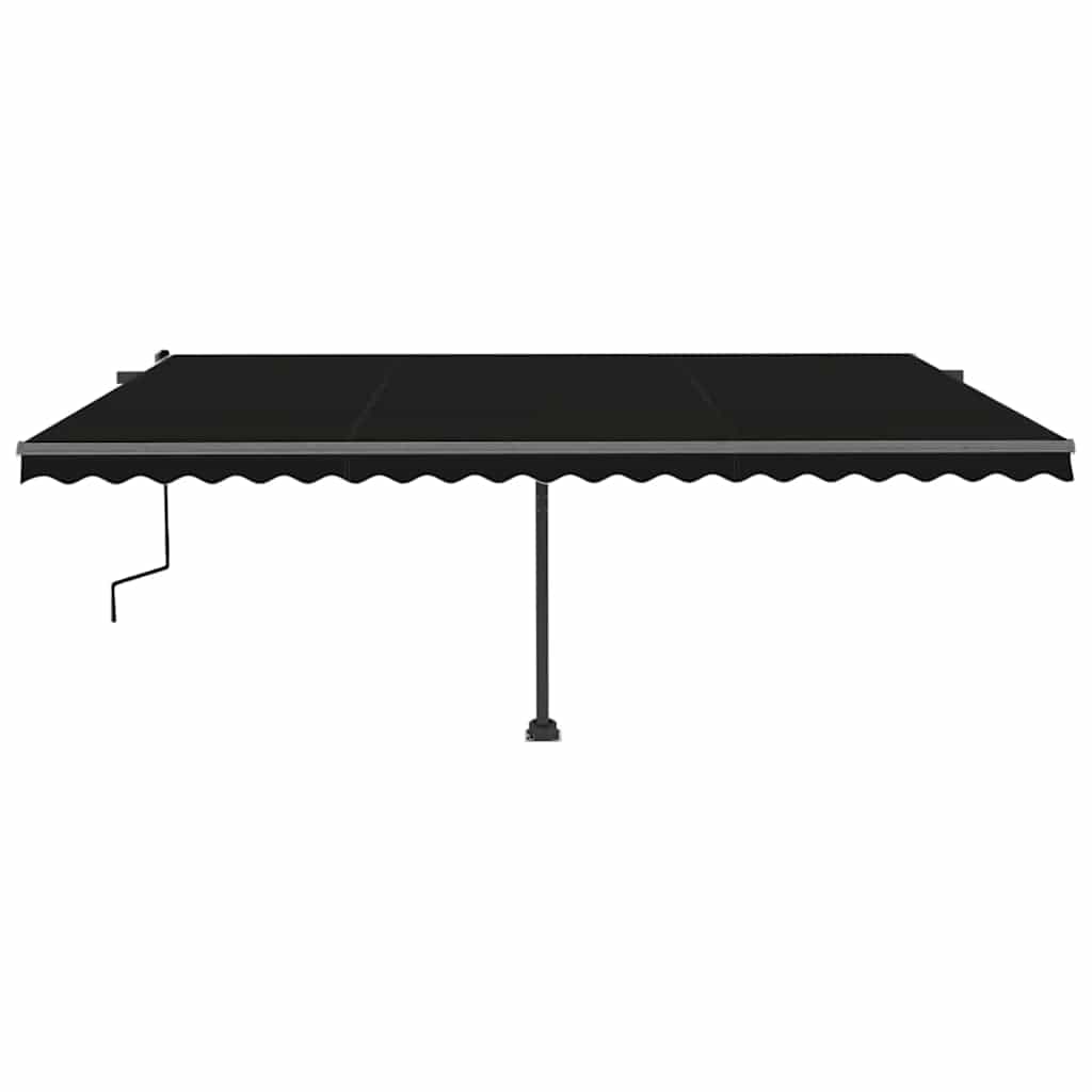 Copertină autonomă retractabilă manual, antracit, 500x300 cm GartenMobel Dekor
