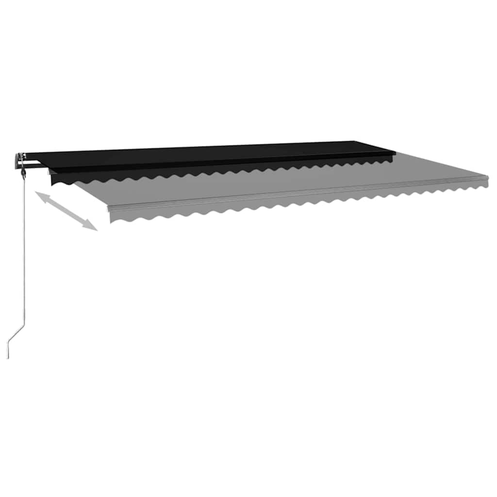 Copertină autonomă retractabilă manual, antracit, 600x300 cm GartenMobel Dekor