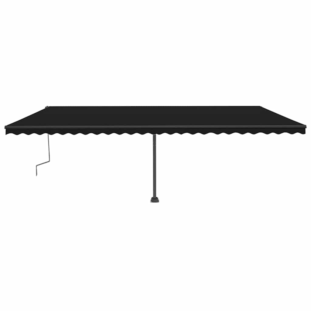 Copertină autonomă retractabilă manual, antracit, 600x300 cm GartenMobel Dekor