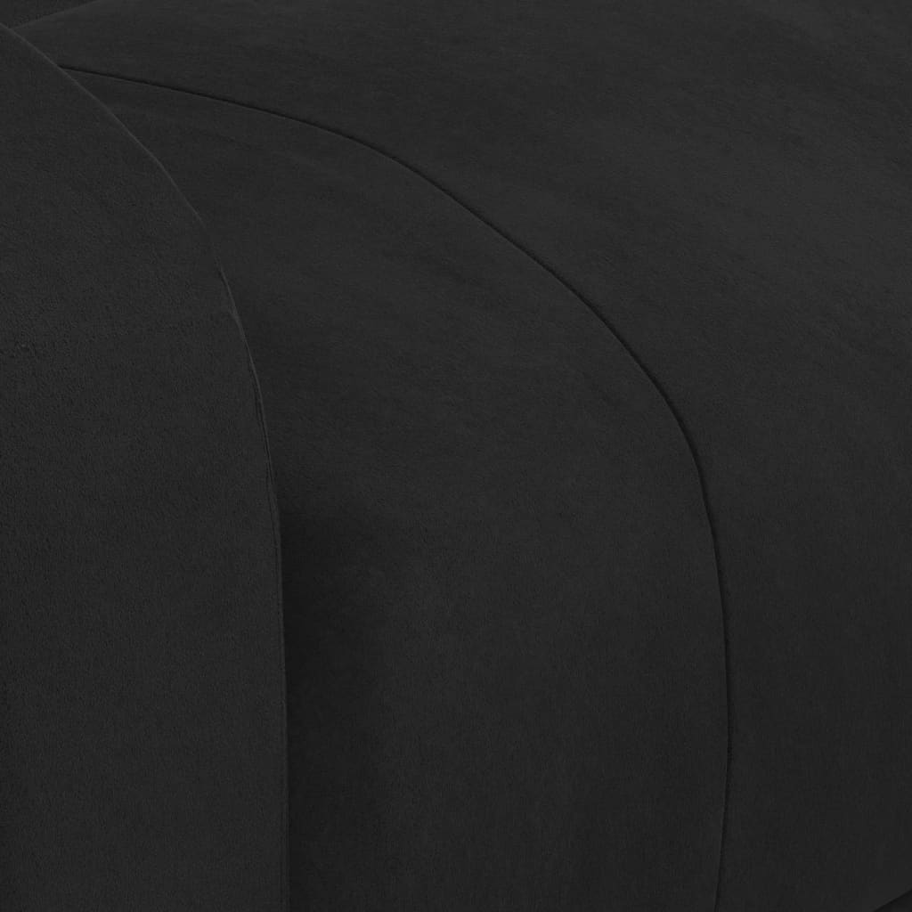 Fotoliu rabatabil electric, negru, catifea GartenMobel Dekor