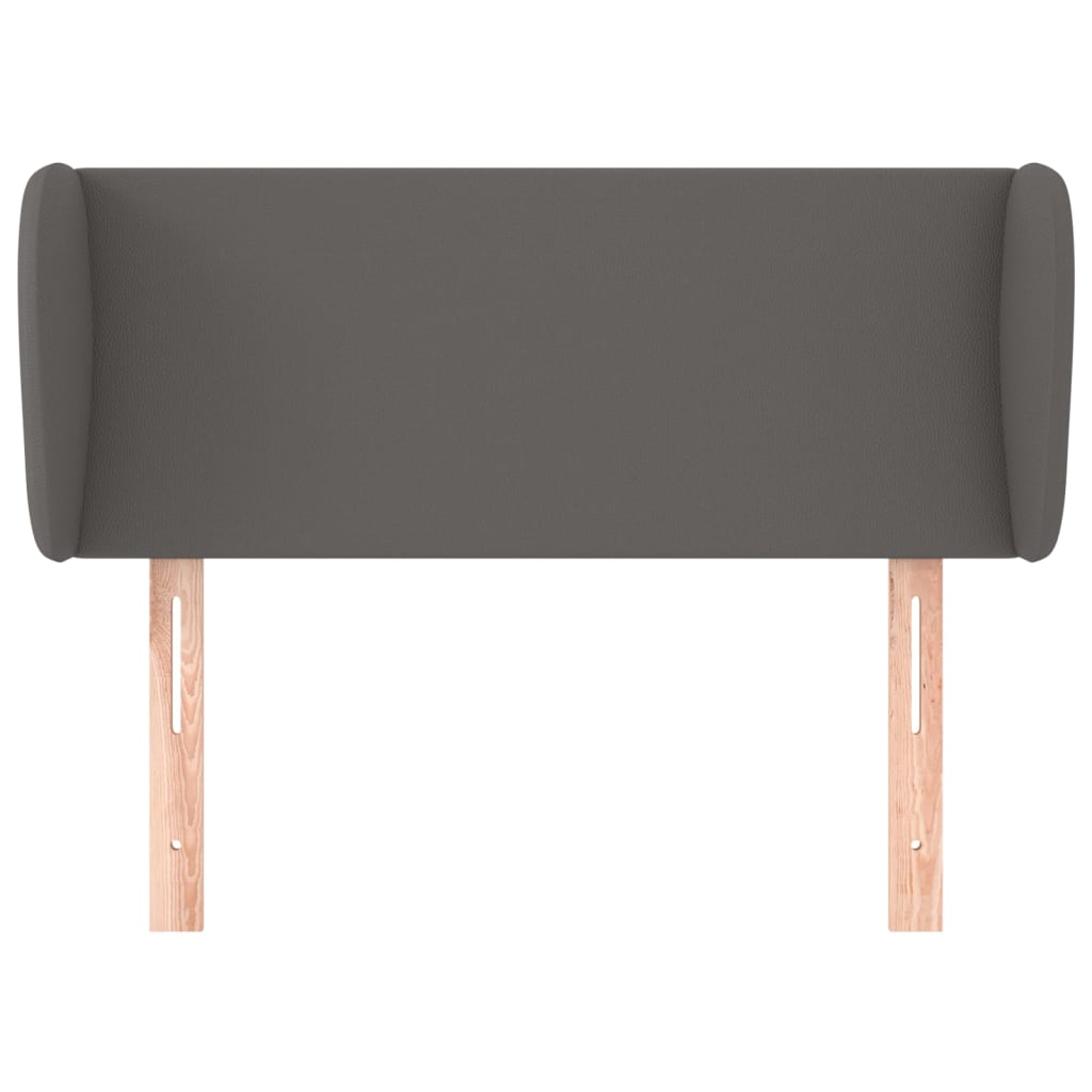 Tăblie de pat cu aripioare gri 93x23x78/88 cm piele ecologică GartenMobel Dekor