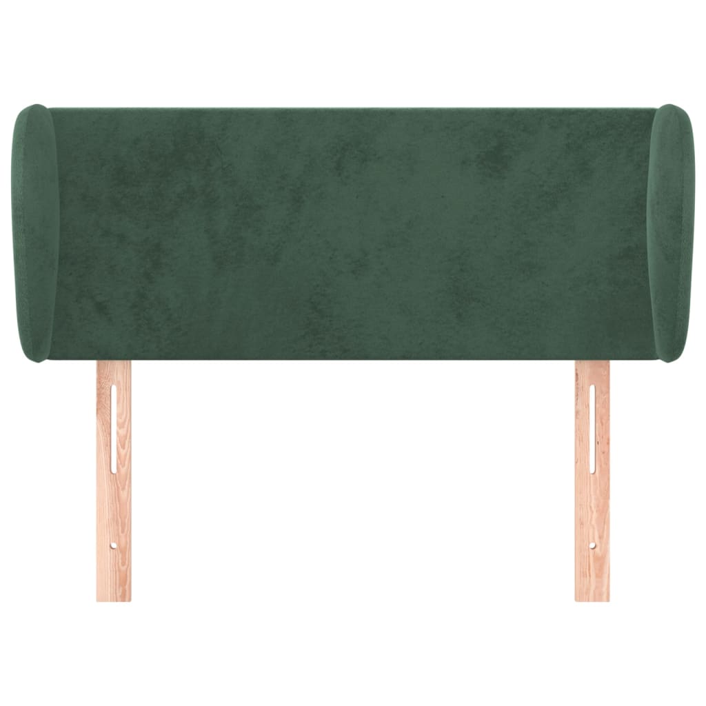 Tăblie de pat cu aripioare verde închis 83x23x78/88 cm catifea GartenMobel Dekor