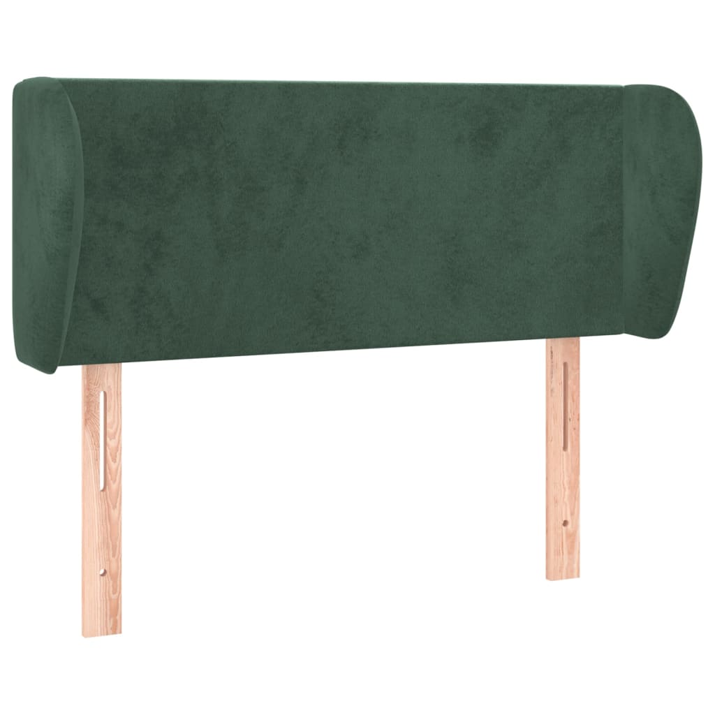 Tăblie de pat cu aripioare verde închis 83x23x78/88 cm catifea GartenMobel Dekor