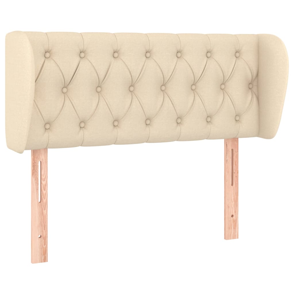 Tăblie de pat cu aripioare crem 103x23x78/88 cm textil GartenMobel Dekor