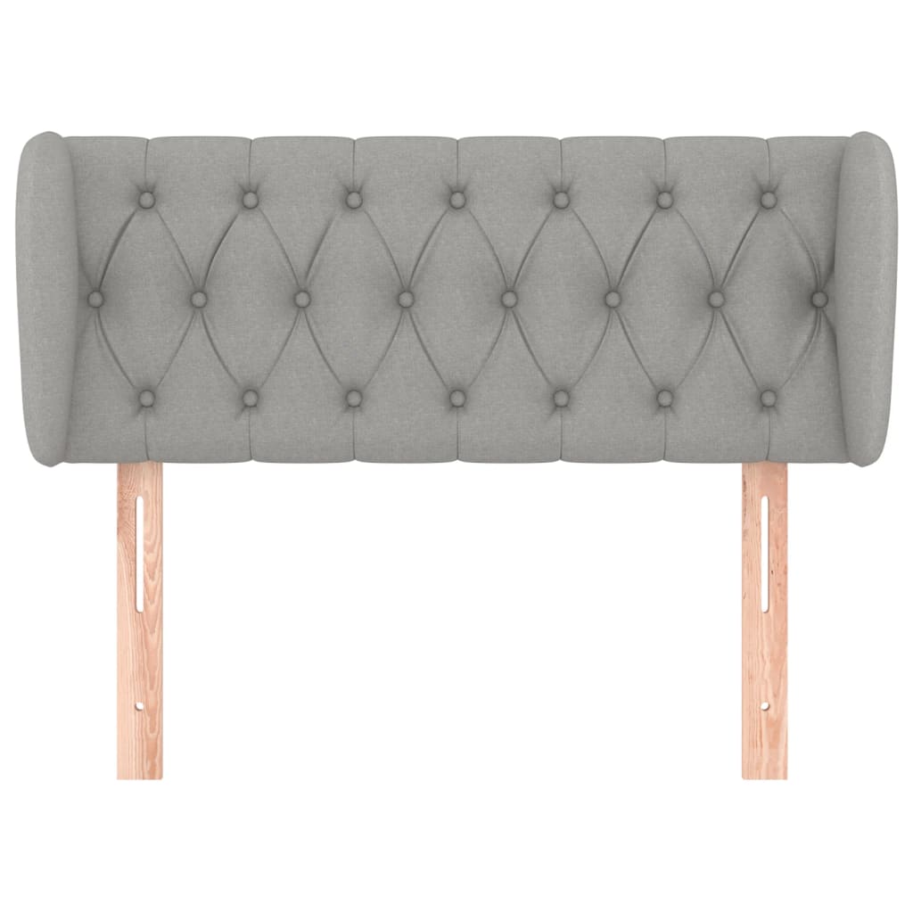 Tăblie de pat cu aripioare gri deschis 93x23x78/88 cm textil GartenMobel Dekor