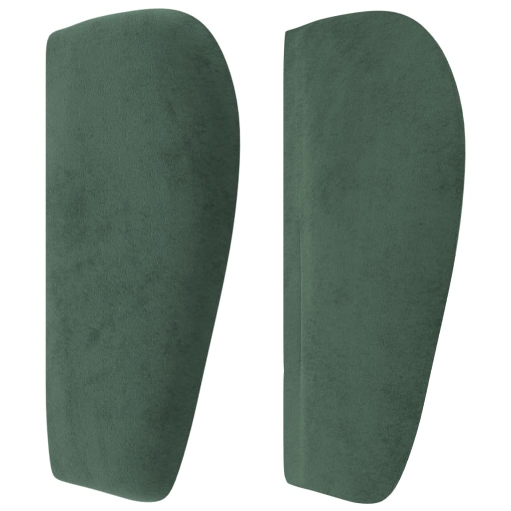 Tăblie de pat cu aripioare verde închis 93x23x78/88 cm catifea GartenMobel Dekor