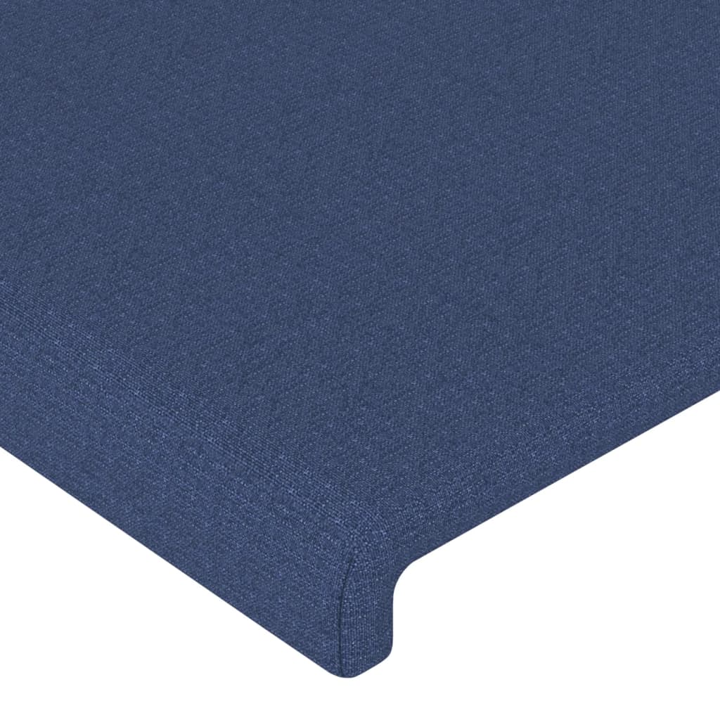 Tăblie de pat cu aripioare, albastru, 93x23x118/128 cm, textil GartenMobel Dekor