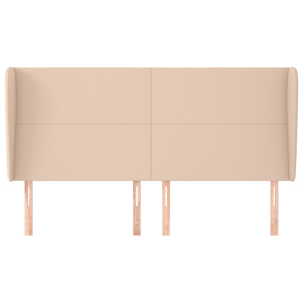 Tăblie pat cu aripioare cappuccino 203x23x118/128 cm piele eco GartenMobel Dekor