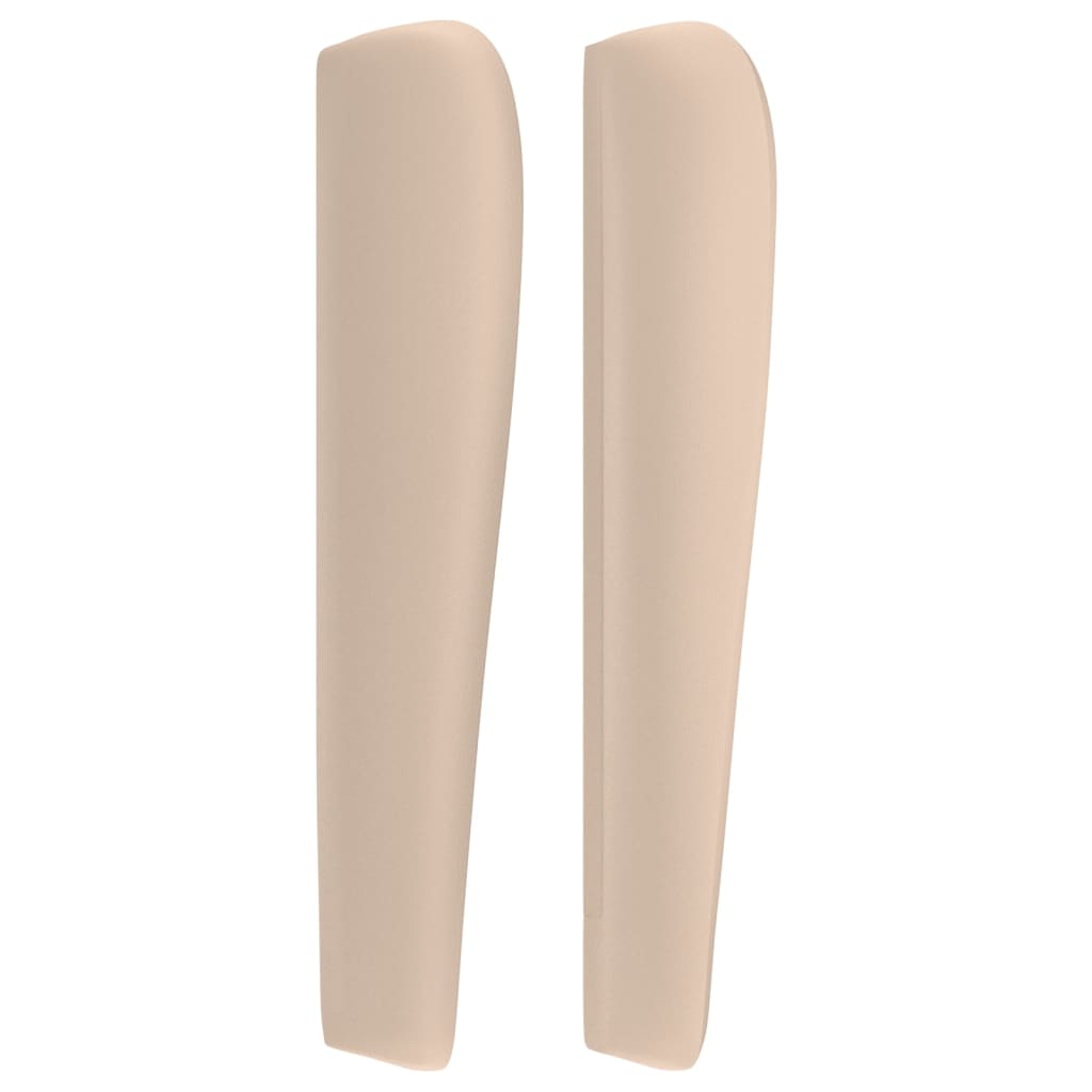 Tăblie pat cu aripioare cappuccino 203x23x118/128 cm piele eco GartenMobel Dekor