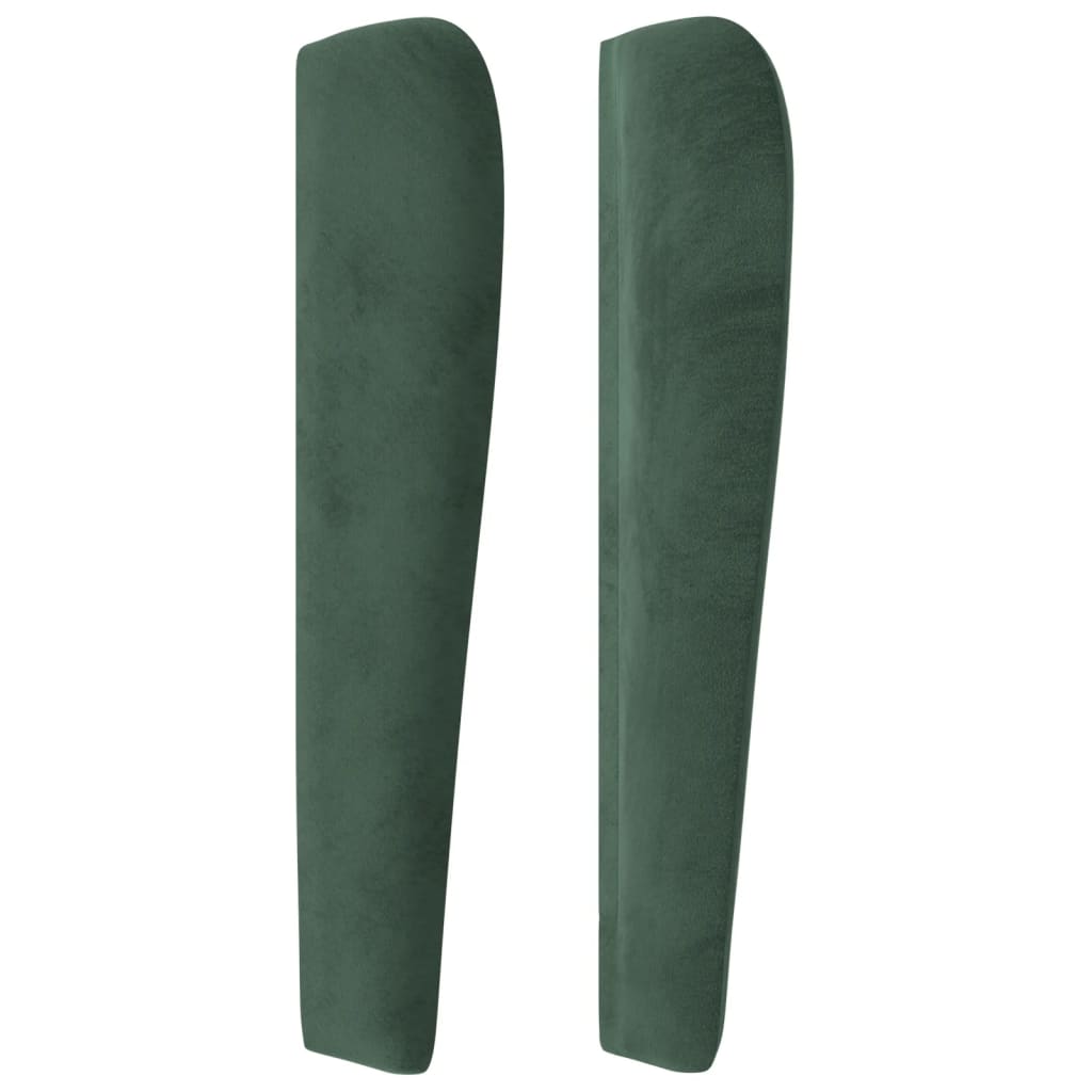 Tăblie pat cu aripioare verde închis 93x23x118/128 cm catifea GartenMobel Dekor
