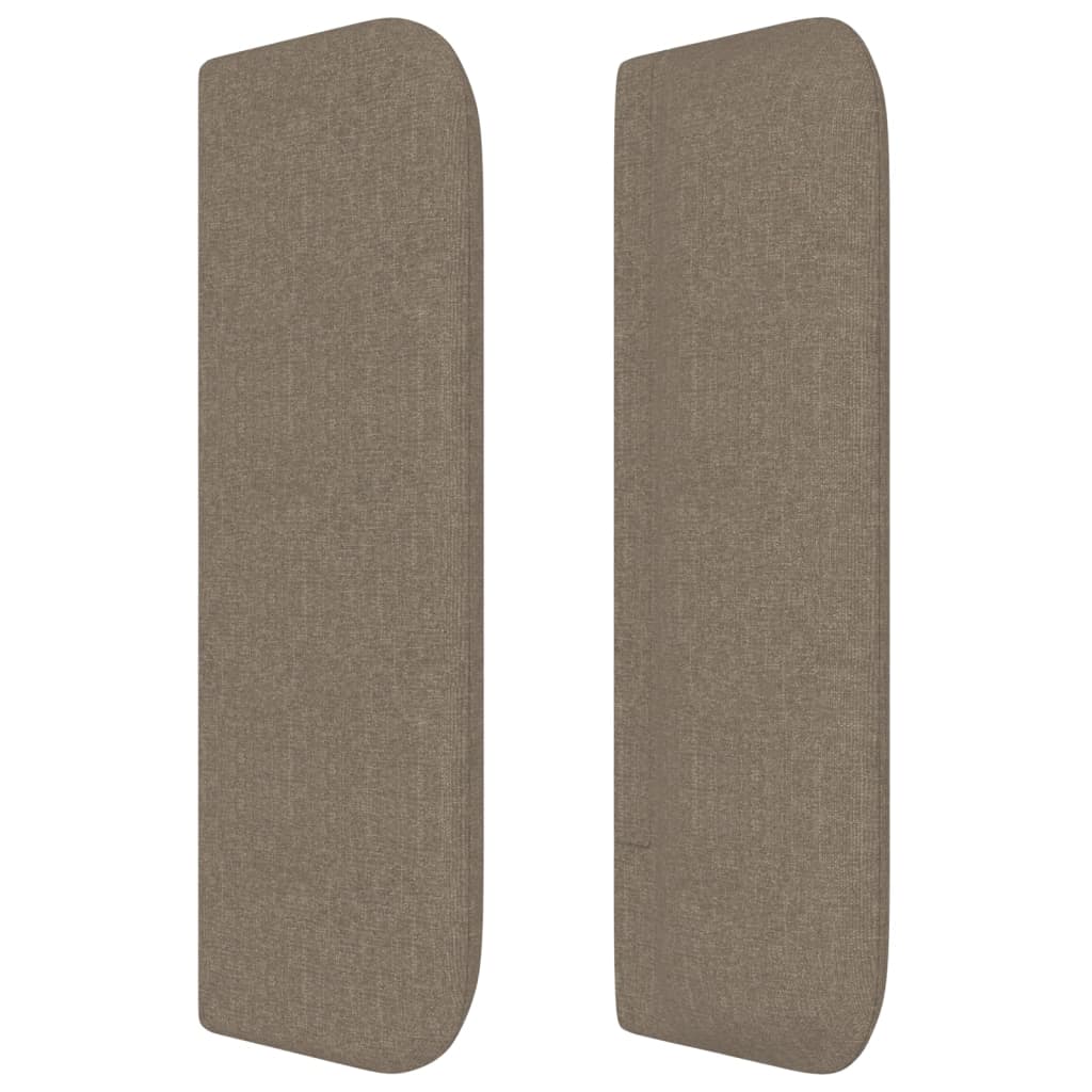 Tăblie de pat cu aripioare gri taupe 103x16x78/88 cm textil GartenMobel Dekor
