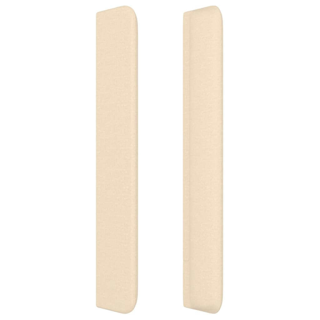 Tăblie de pat cu aripioare, crem, 93x16x118/128 cm, textil GartenMobel Dekor