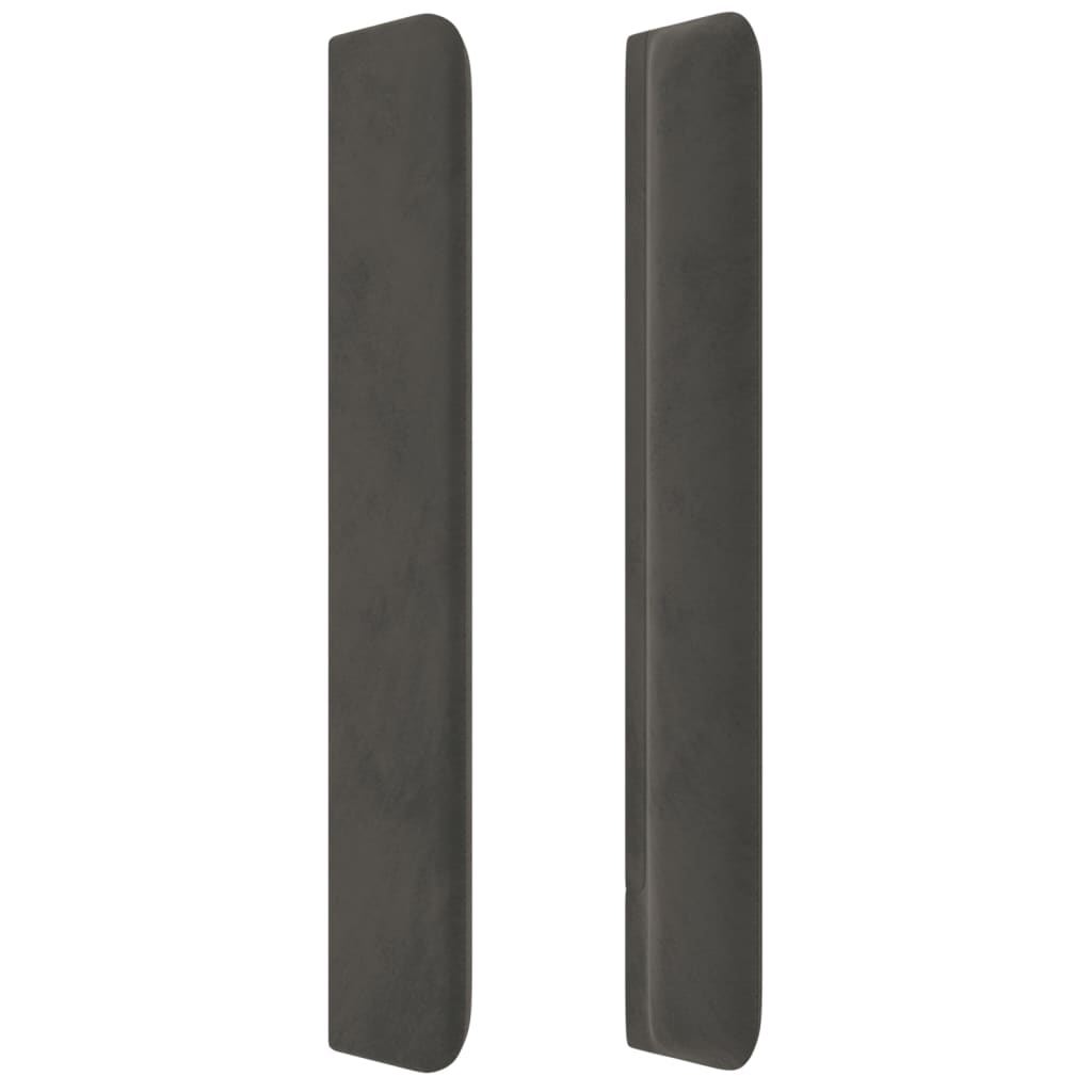 Tăblie de pat cu aripioare gri închis 93x16x118/128 cm catifea GartenMobel Dekor