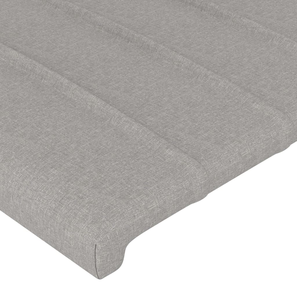Tăblie de pat cu aripioare gri deschis 93x16x118/128 cm textil GartenMobel Dekor