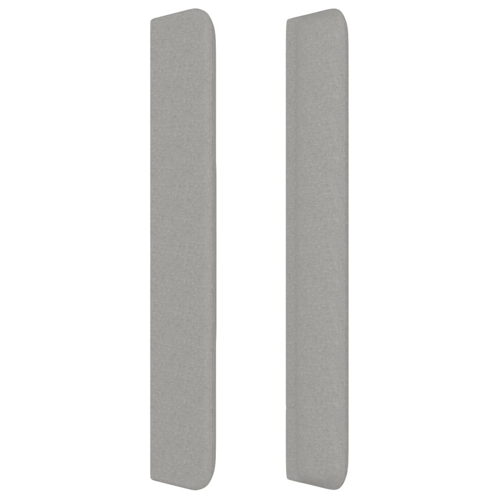 Tăblie de pat cu aripioare gri deschis 93x16x118/128 cm textil GartenMobel Dekor