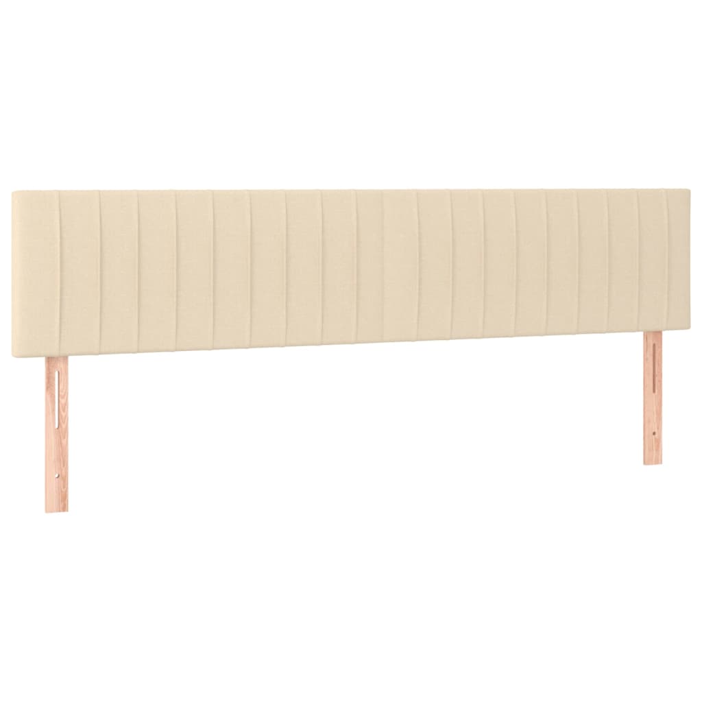 Pat box spring cu saltea, crem, 160x200 cm, material textil GartenMobel Dekor