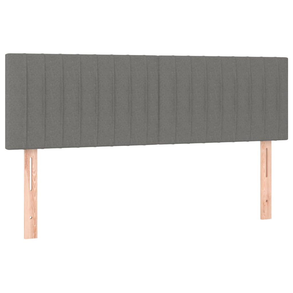 Pat box spring cu saltea, gri închis, 140x190 cm, textil GartenMobel Dekor