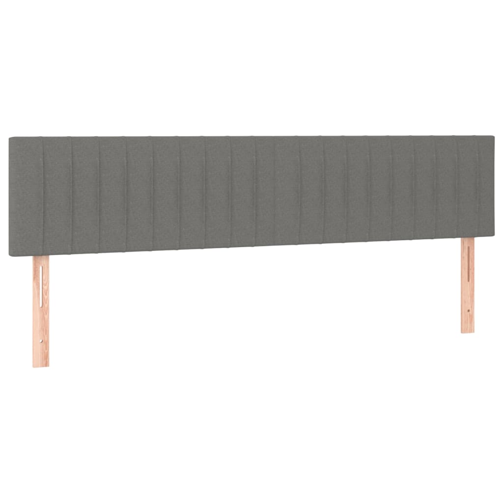 Pat box spring cu saltea, gri închis, 180x200 cm, textil GartenMobel Dekor