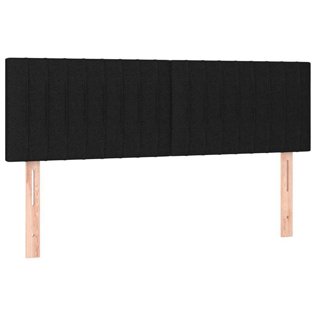 Pat box spring cu saltea, negru, 140x200 cm, textil GartenMobel Dekor