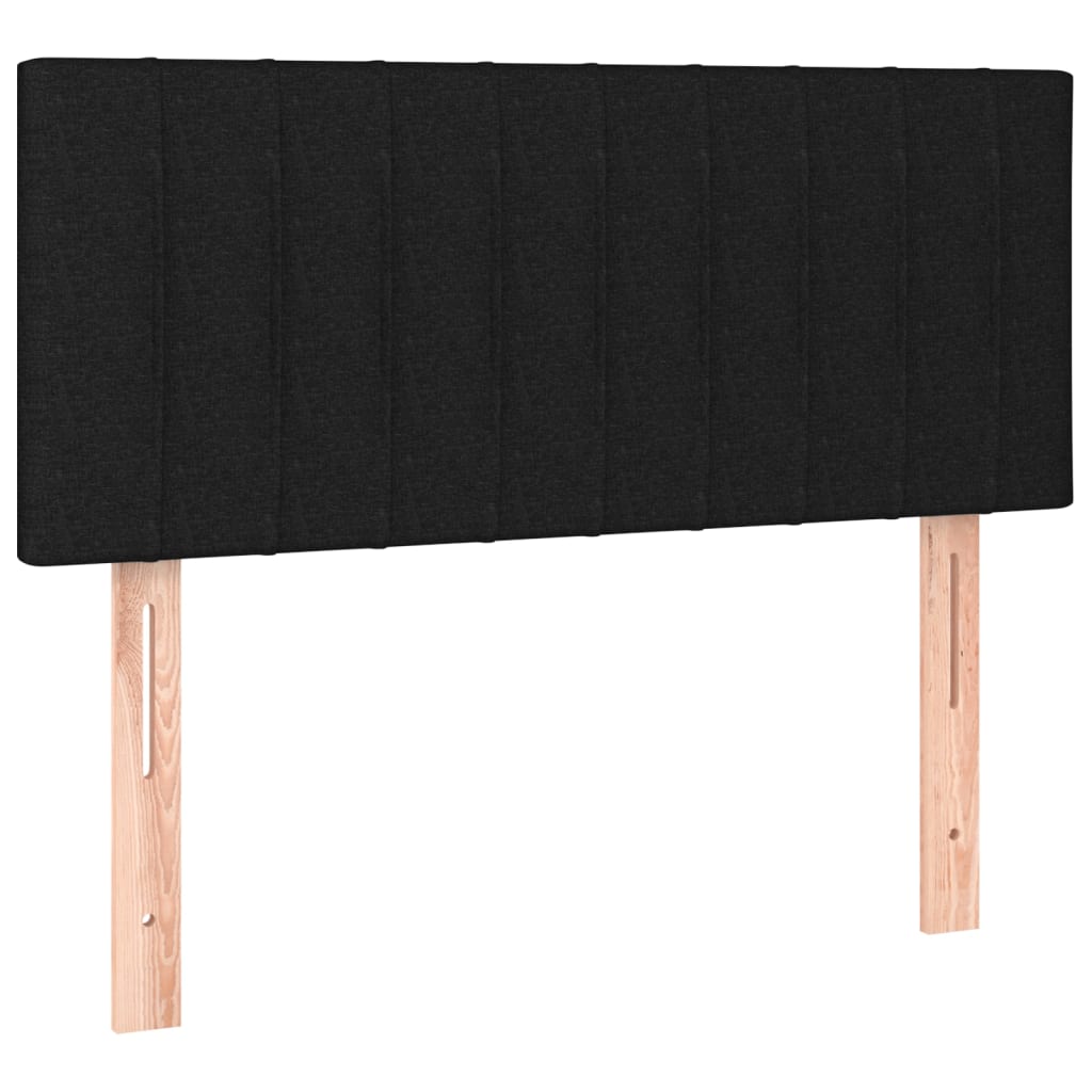 Pat box spring cu saltea, negru, 80x200 cm, textil GartenMobel Dekor