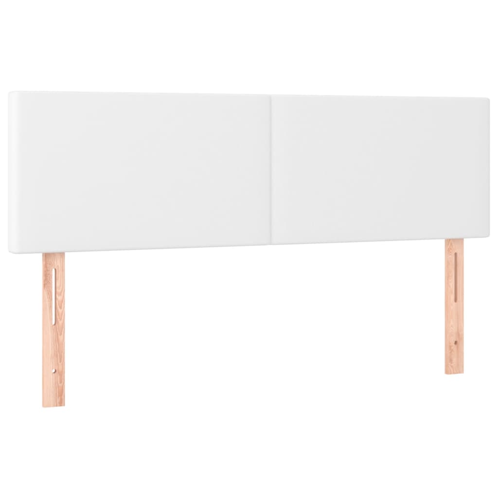 Pat box spring cu saltea, alb, 140x190 cm, piele ecologică GartenMobel Dekor
