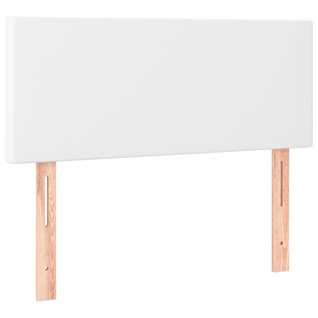 Pat box spring cu saltea, alb, 90x200 cm, piele ecologică GartenMobel Dekor