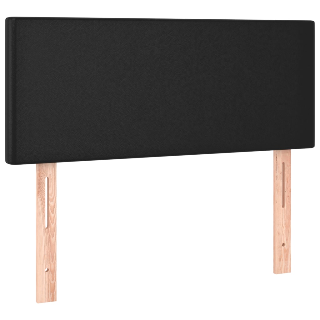 Pat box spring cu saltea, negru, 100x200 cm, piele ecologică GartenMobel Dekor