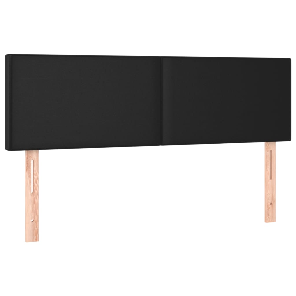 Pat box spring cu saltea, negru, 140x190 cm, piele ecologică GartenMobel Dekor