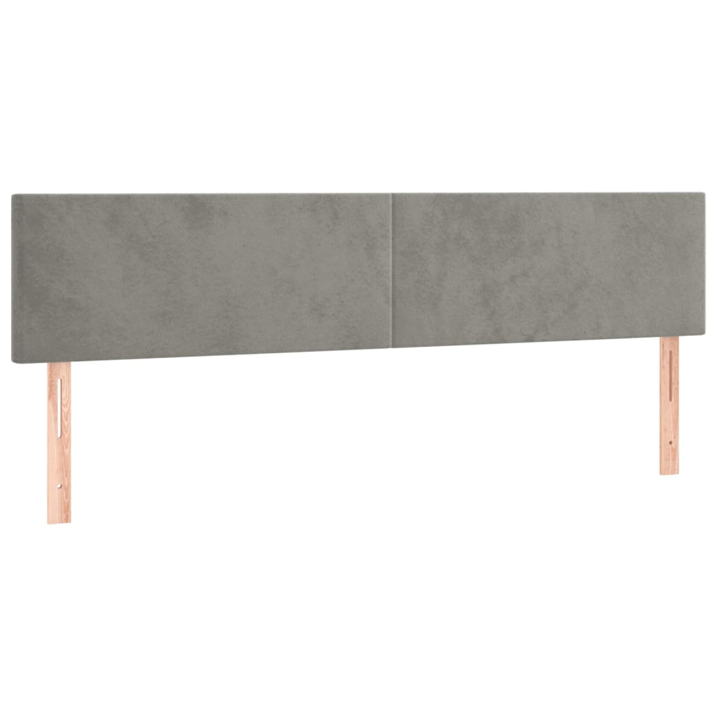 Pat box spring cu saltea, gri deschis, 160x200 cm, catifea GartenMobel Dekor