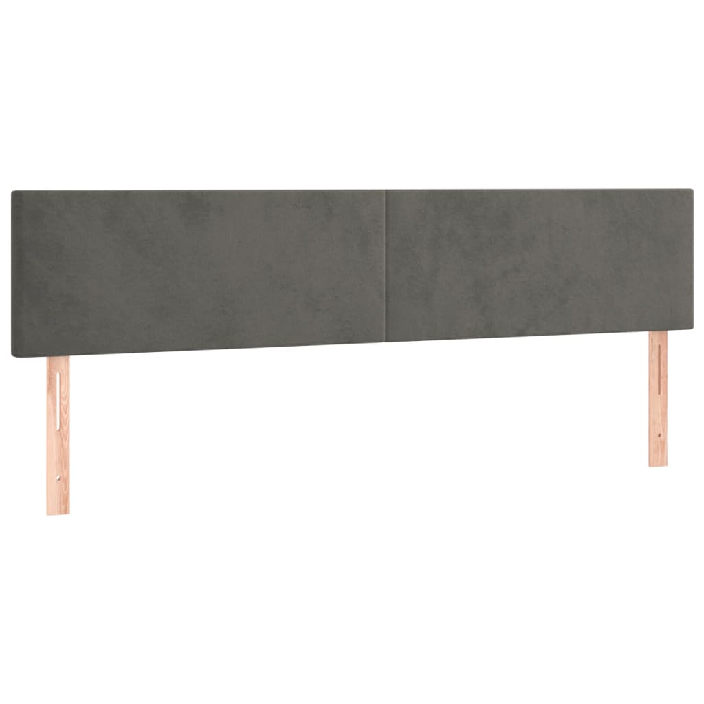 Pat box spring cu saltea, gri închis, 180x200 cm, catifea GartenMobel Dekor