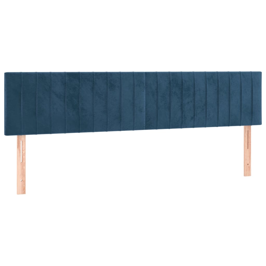Pat box spring cu saltea, albastru închis, 180x200 cm, catifea GartenMobel Dekor