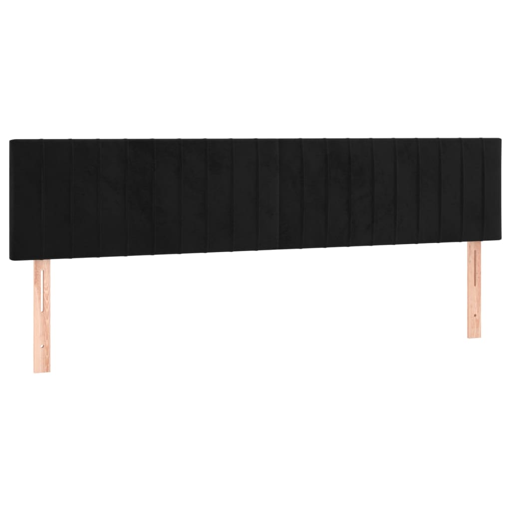 Pat box spring cu saltea, negru, 200x200 cm, catifea GartenMobel Dekor