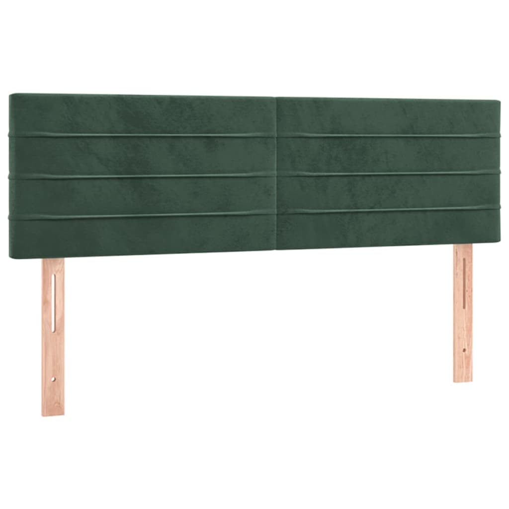 Pat box spring cu saltea, verde închis, 140x190 cm, catifea GartenMobel Dekor
