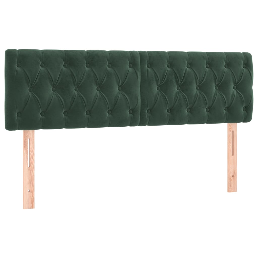 Pat box spring cu saltea, verde închis, 140x190 cm, catifea GartenMobel Dekor