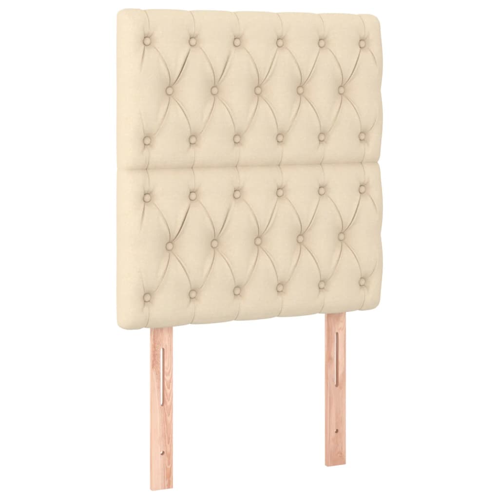 Pat box spring cu saltea, crem, 80x200 cm, textil GartenMobel Dekor