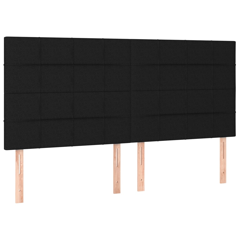 Pat box spring cu saltea, negru, 180x200 cm, catifea GartenMobel Dekor
