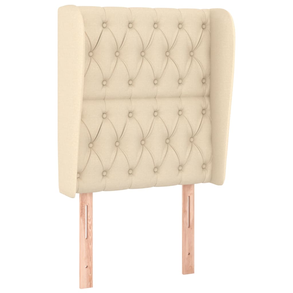 Pat box spring cu saltea, crem, 80x200 cm, textil GartenMobel Dekor