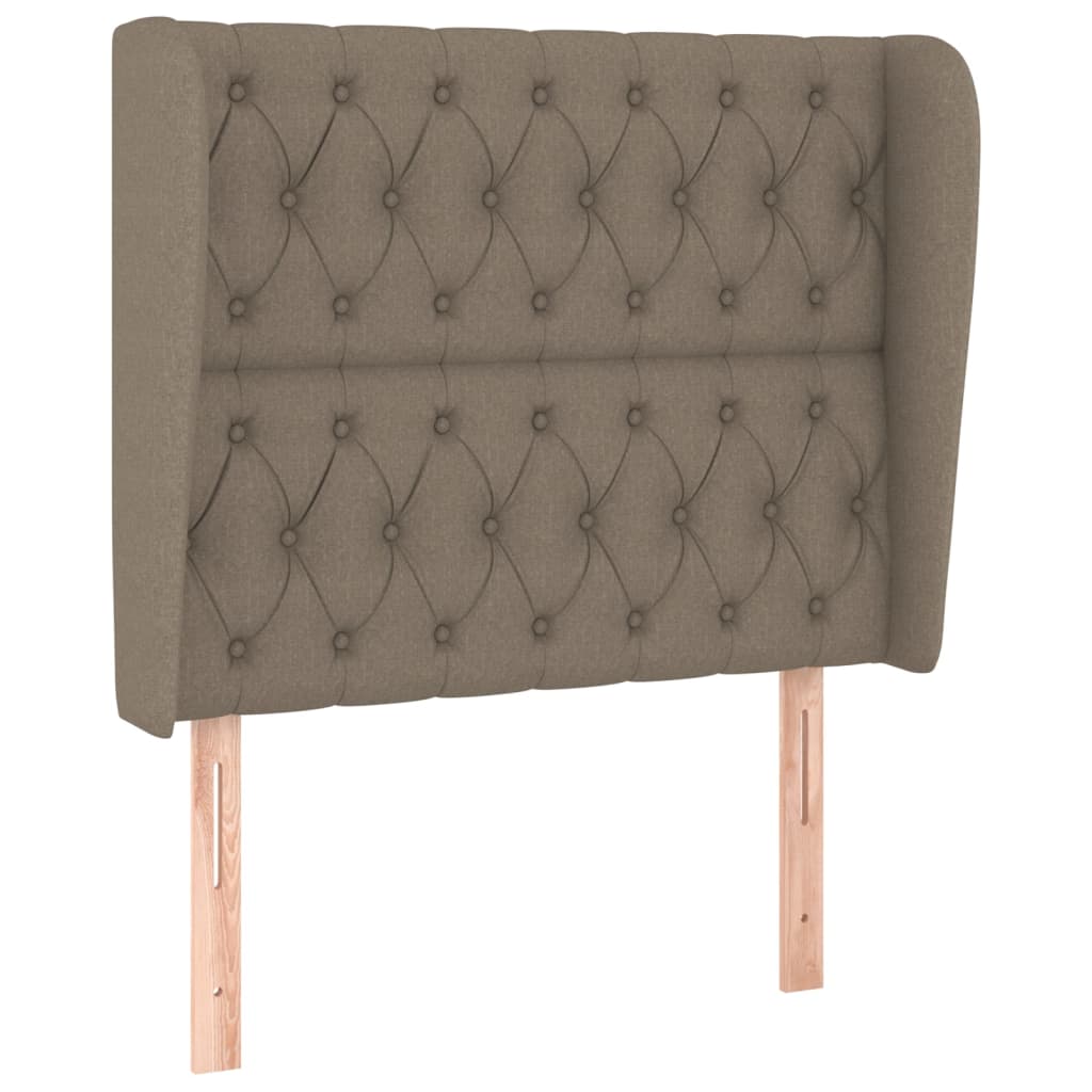 Pat box spring cu saltea, gri taupe, 90x200 cm, textil GartenMobel Dekor