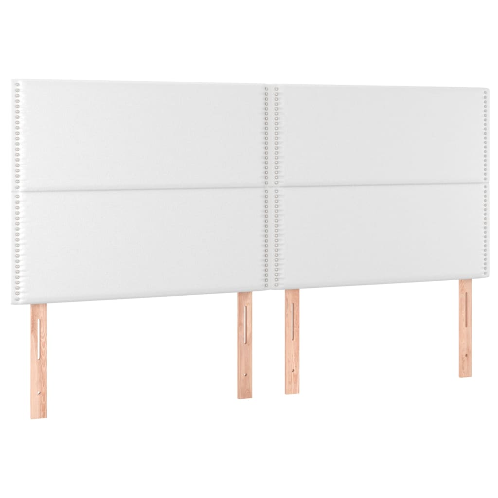 Pat box spring cu saltea, alb, 180x200 cm, piele ecologică GartenMobel Dekor