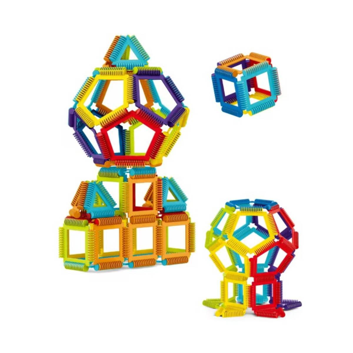 Joc de constructie STEAM - Forme magice (40 piese) PlayLearn Toys