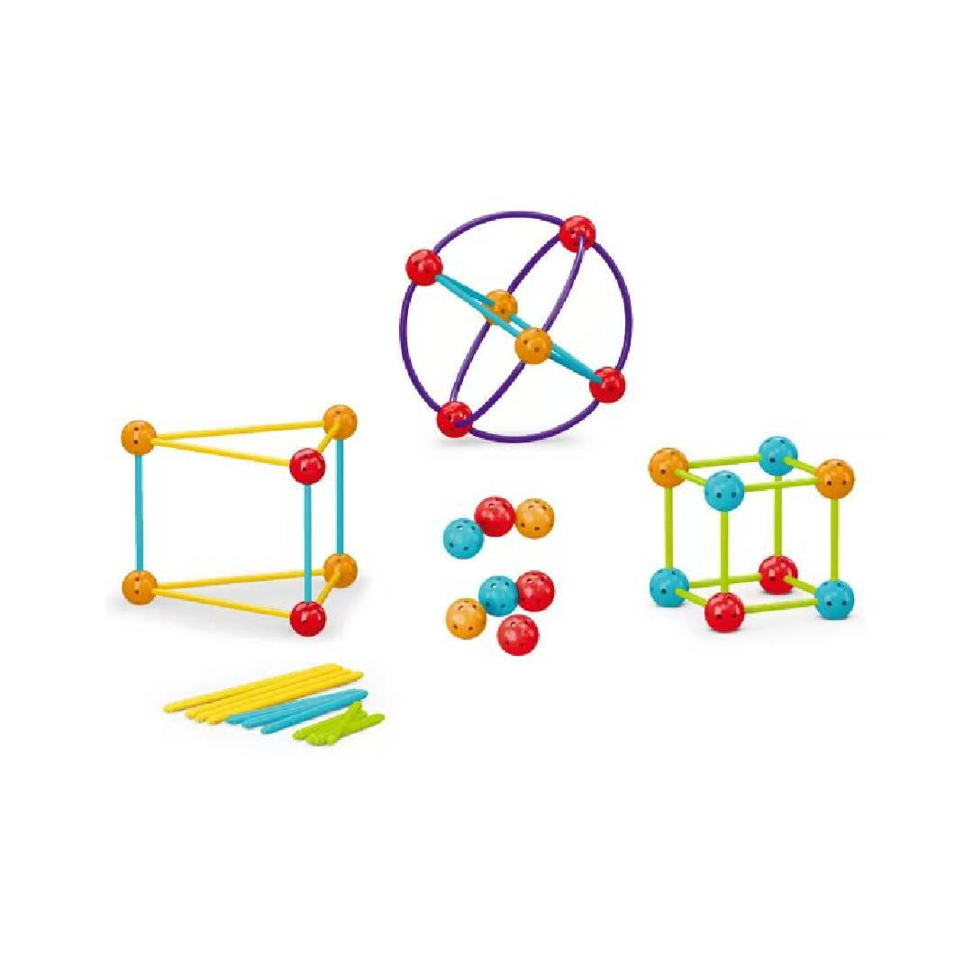 Set de constructie STEAM - Forme 3D (70 piese) PlayLearn Toys