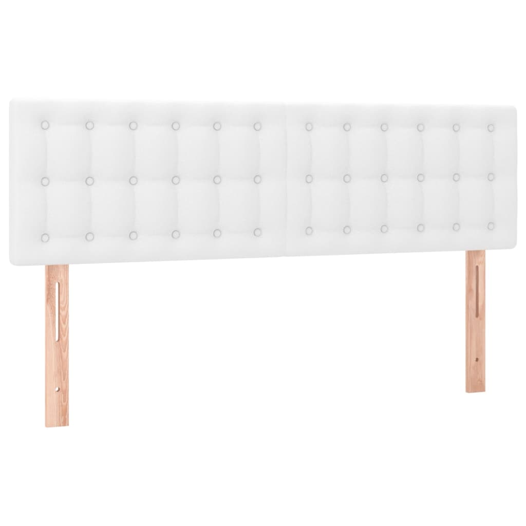 Pat box spring cu saltea, alb, 140x200 cm, piele ecologică GartenMobel Dekor