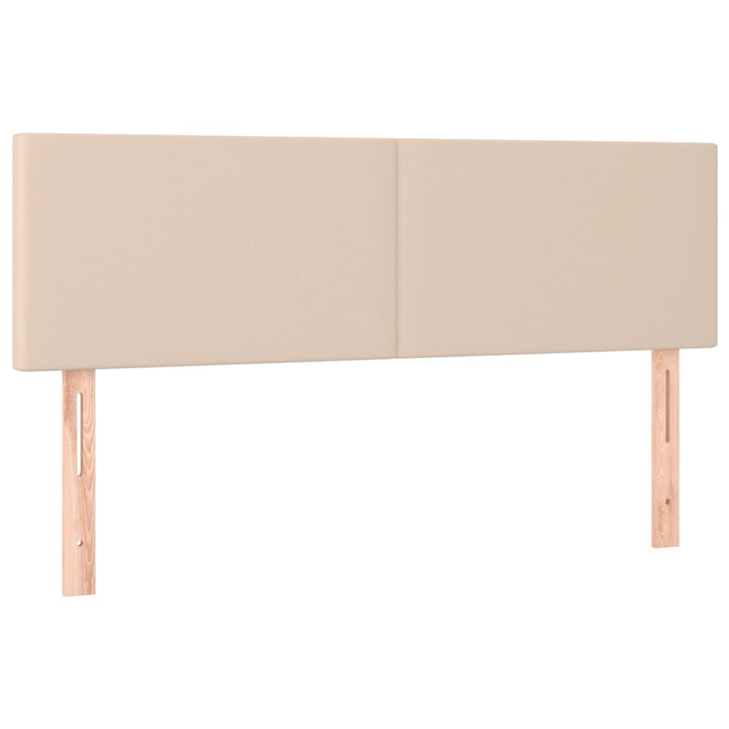Pat box spring cu saltea, cappuccino, 140x190cm piele ecologică GartenMobel Dekor