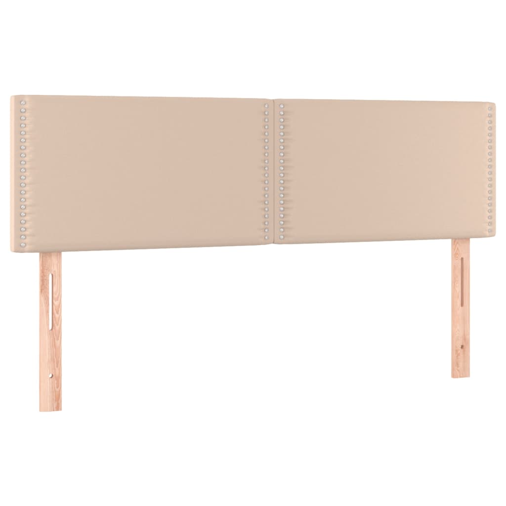 Pat box spring cu saltea, cappuccino, 140x200cm piele ecologică GartenMobel Dekor