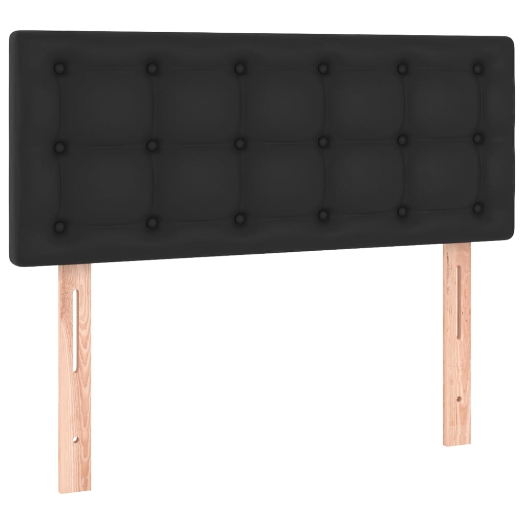 Pat box spring cu saltea, negru, 100x200 cm, piele ecologică GartenMobel Dekor